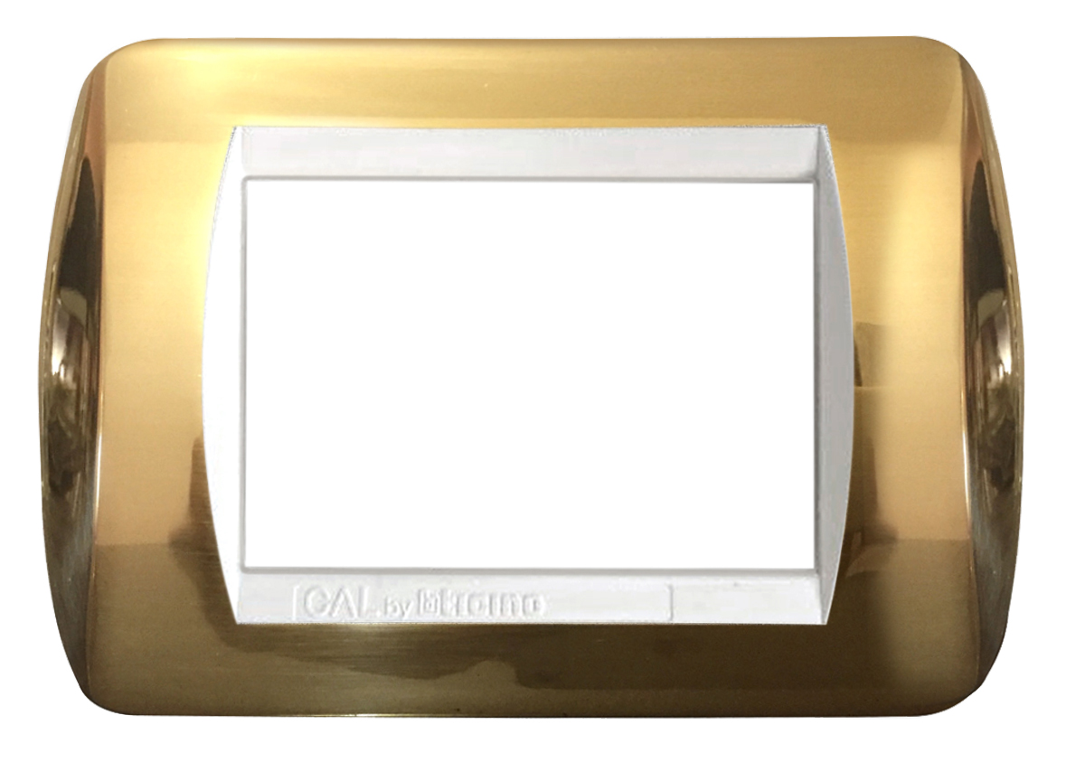 Placca per Serie Living Light ottone lucido