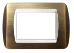 Placca per Serie Living Light in ottone bronzo satinato