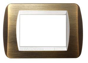 Placca per Serie Living Light in Ottone Bronzo Satinato Opaco