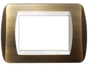 Placca per Serie Living Light in ottone bronzo satinato