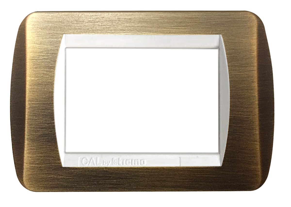 Placca per Serie Living Light in ottone bronzo satinato
