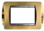 Placca per Serie Living International Ottone Satinato + Ottone Lucido
