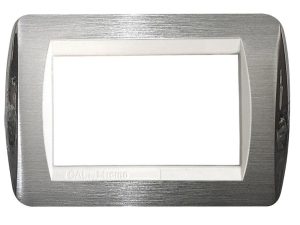 Placca per Serie Living Light cromo satinato + cromo lucido