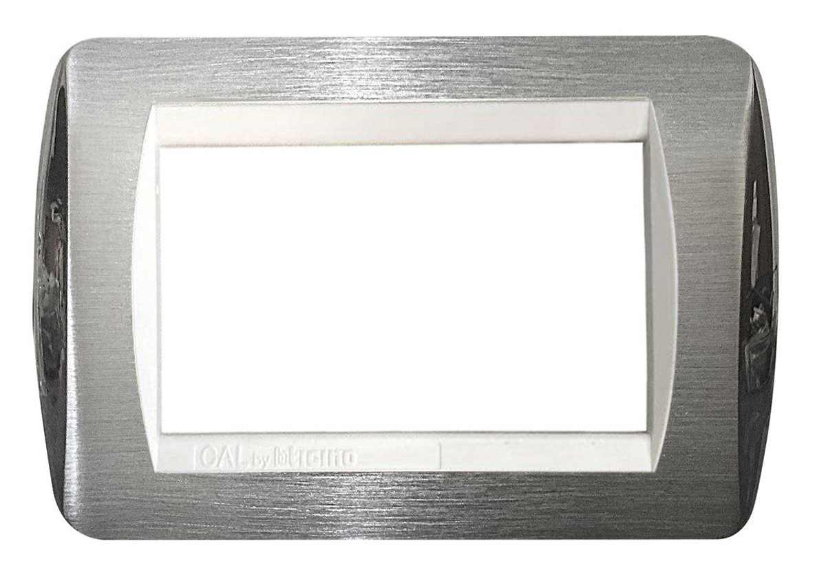 Placca per Serie Living Light cromo satinato + cromo lucido