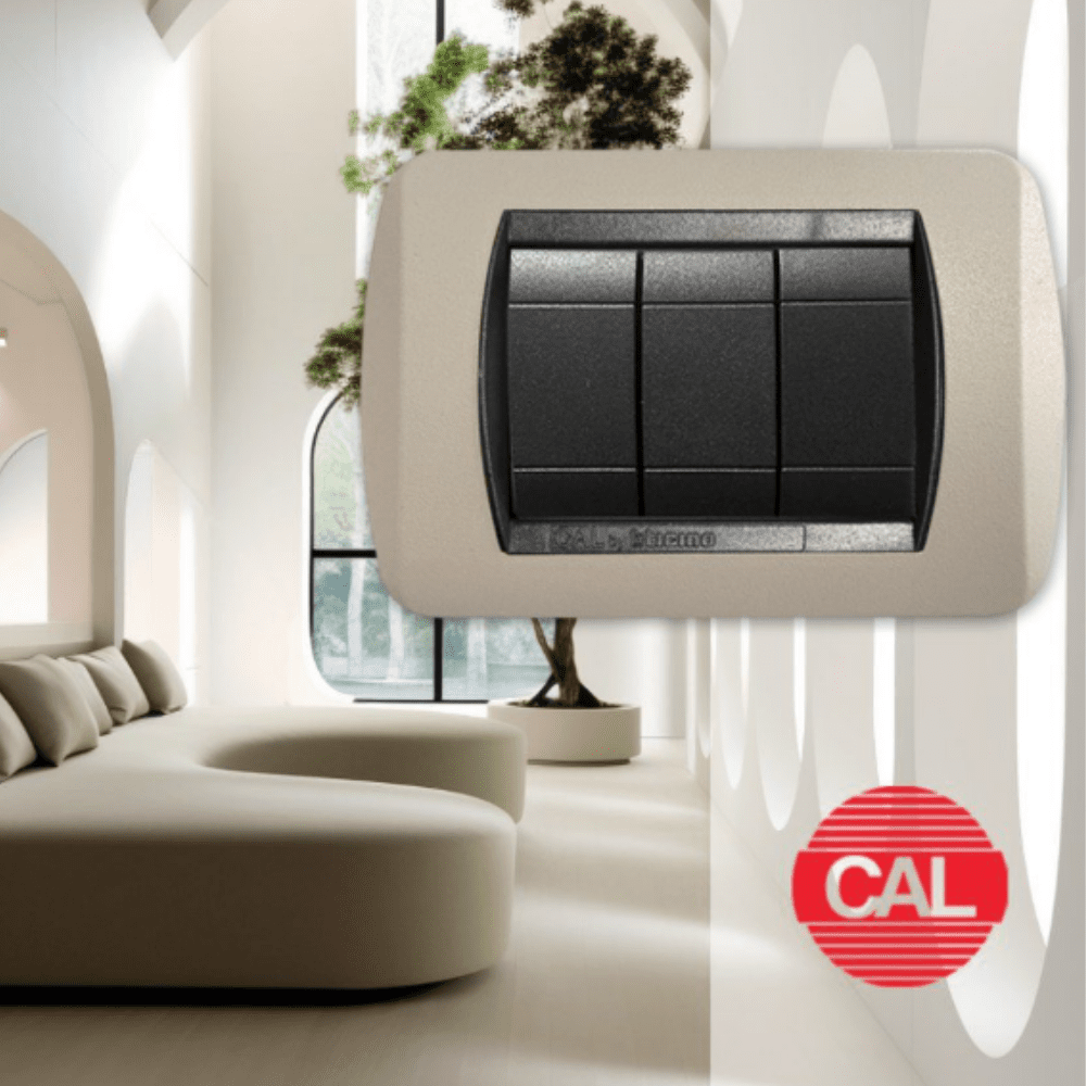 Placca Compatibile BTicino Living International Tortora in Metallo - immagine 2