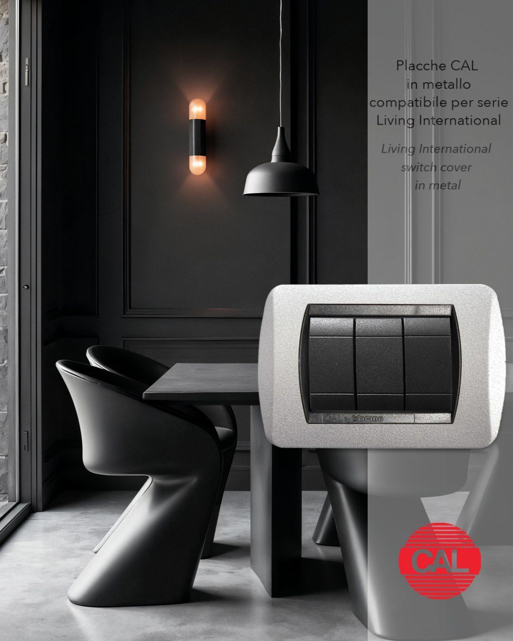 Placca Compatibile BTicino Living International Argento in Metallo - immagine 2