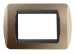 Placca Compatibile BTicino Living International Champagne Metallizzato in Metallo
