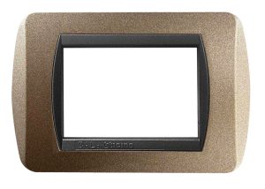 Placca Compatibile BTicino Living International Champagne Metallizzato in Metallo