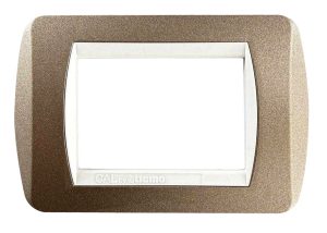 Placca Compatibile BTicino Living Light Champagne Metallizzato in Metallo |CAL