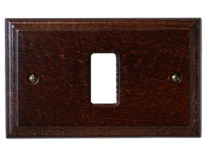 Placca per Serie Magic in Legno Noce