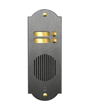 Pulsantiera in Ottone a 2  Pulsanti - Verniciato Grafite