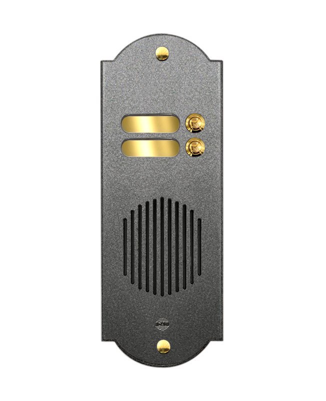 Pulsantiera in Ottone a 2 Pulsanti - Verniciato Grafite