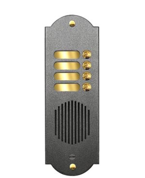 Pulsantiera in Ottone a 4 Pulsanti - Verniciato Grafite