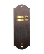 Pulsantiera in Ottone a 2  Pulsanti - Verniciato Marrone