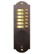 Pulsantiera in Ottone a 6 Pulsanti - Verniciato Marrone