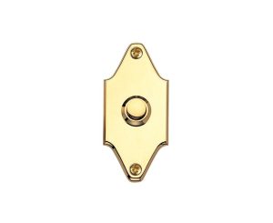 Campanello ridotto in Ottone a 1 Pulsante Ottone Lucido P16 - Senza vernice protettiva