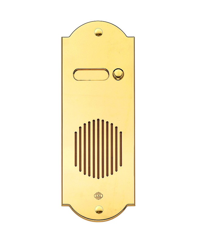 Pulsantiera in Ottone a 1 Pulsante - Ottone Lucido/PVD