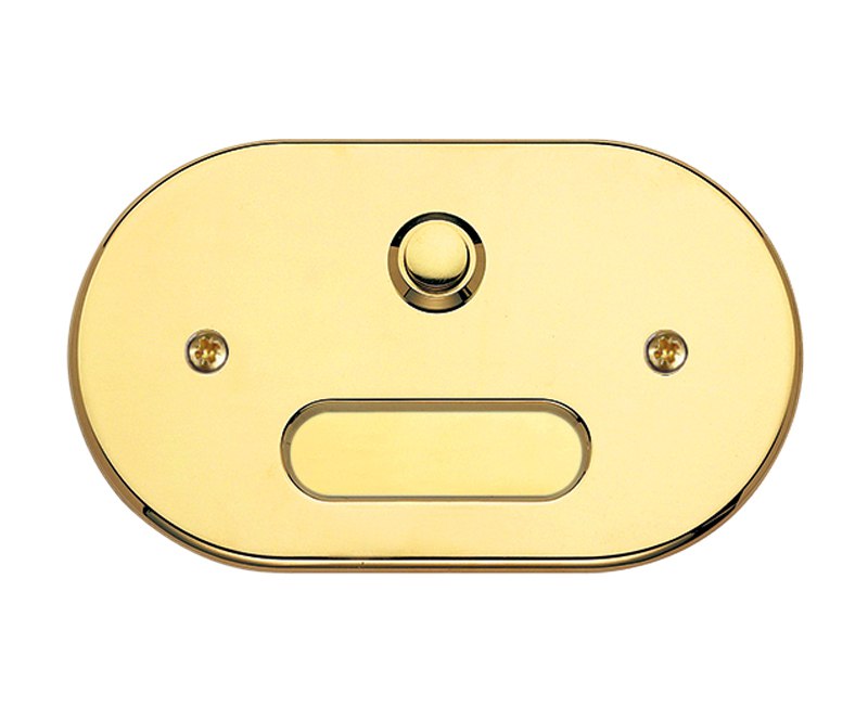 Campanello in Ottone a 1 Pulsante Ottone Lucido P610 - Senza vernice protettiva