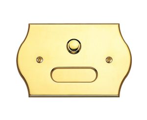 Campanello in Ottone a 1 Pulsante Ottone Lucido P612 - Senza vernice protettiva