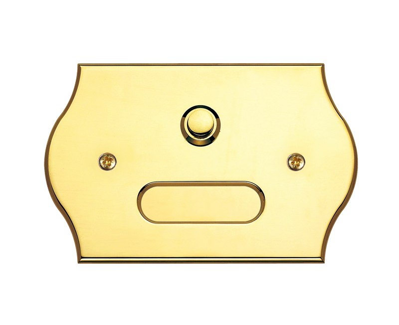 Campanello in Ottone a 1 Pulsante Ottone Lucido P612 - Senza vernice protettiva