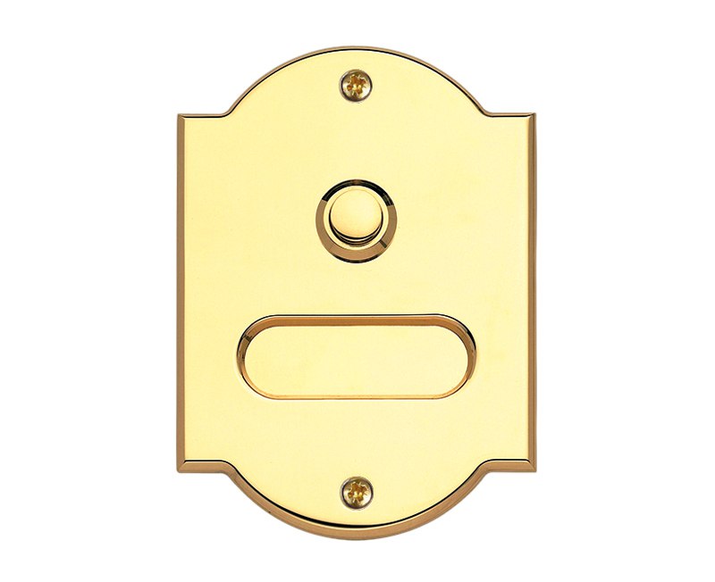 Campanello in Ottone a 1 Pulsante Ottone Lucido 620 - Senza vernice protettiva