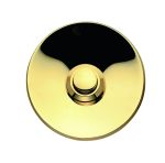 Campanello ridotto in Ottone a 1 Pulsante Ottone Lucido P10 - Senza vernice protettiva