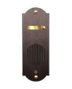 Pulsantiera in Ottone a 1  Pulsante - Verniciato Marrone