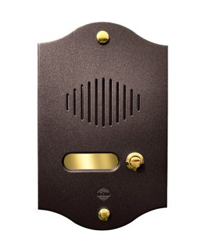 Pulsantiera in Ottone a 1 Pulsante P551M - Verniciato Marrone