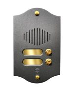 Pulsantiera in Ottone a 2 Pulsanti P552G - Verniciato Grafite