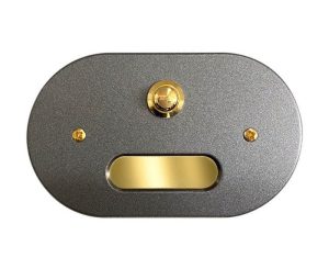 Campanello in Ottone a 1 Pulsante Verniciato Grafite P610-G