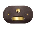Campanello in Ottone a 1 Pulsante Verniciato Marrone P610-M