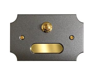 Campanello in Ottone a 1 Pulsante Verniciato Grafite P611-G