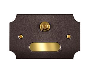 Campanello in Ottone a 1 Pulsante Verniciato Marrone P611-M