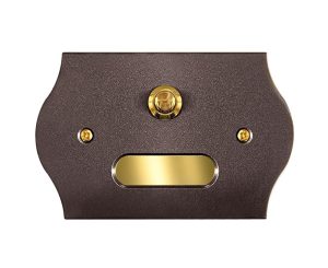 Campanello in Ottone a 1 Pulsante Verniciato Marrone P612-M