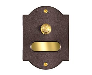 Campanello in Ottone a 1 Pulsante Verniciato Marrone P620-M