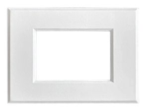 Placca per Serie Plana in Metallo Bianco Opaco