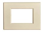 Placca per Serie Plana in Metallo Panna Opaco