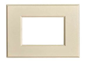 Placca per Serie Plana in Metallo Panna Opaco