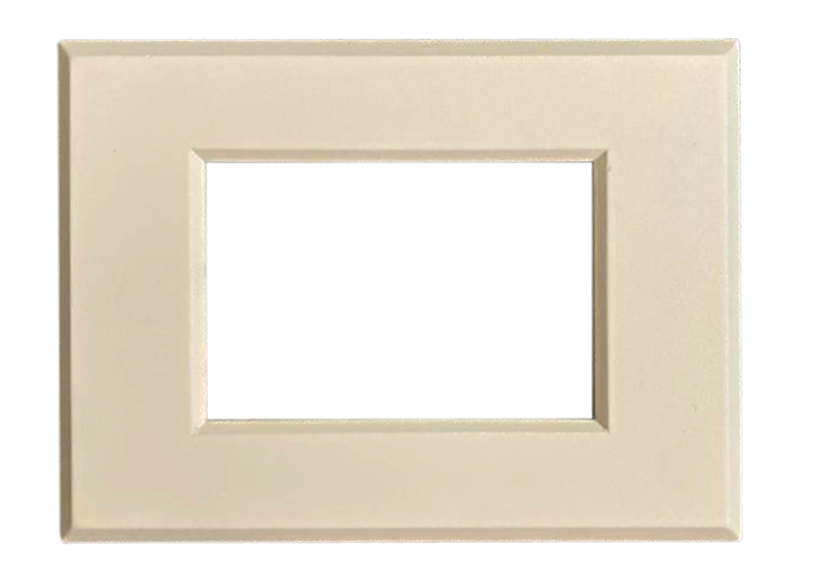 Placca per Serie Plana in Metallo Panna Opaco