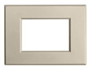 Placca per Serie Plana in Metallo Tortora Opaco