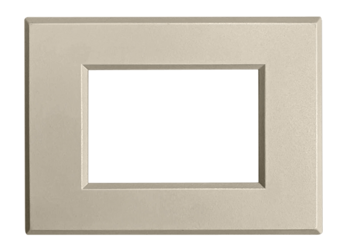 Placca per Serie Plana in Metallo Tortora Opaco