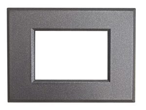 Placca per Serie Plana in Metallo Grigio Ardesia