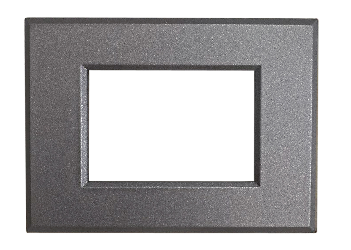 Placca per Serie Plana in Metallo Grigio Ardesia