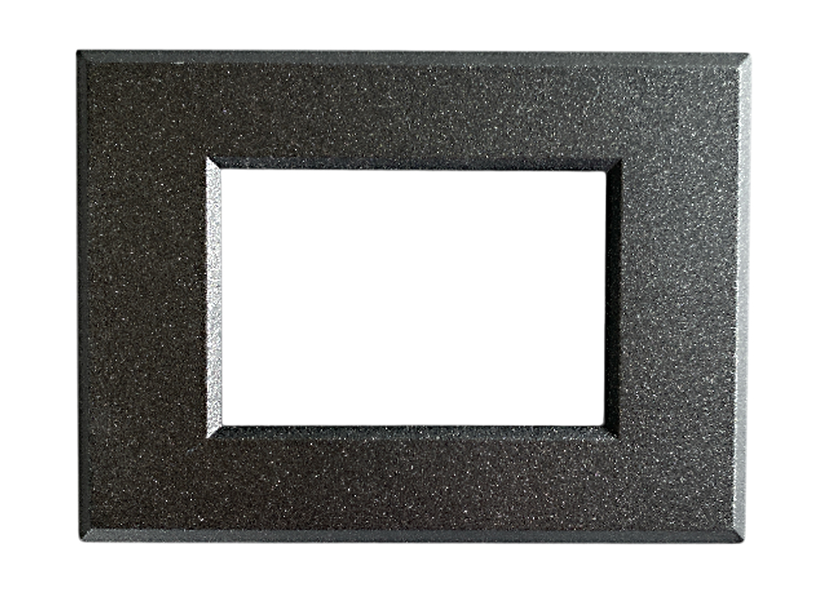 Placca per Serie Plana in Metallo Antracite Metallizzato