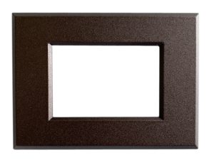 Placca per Serie Plana in Metallo Marrone Opaco