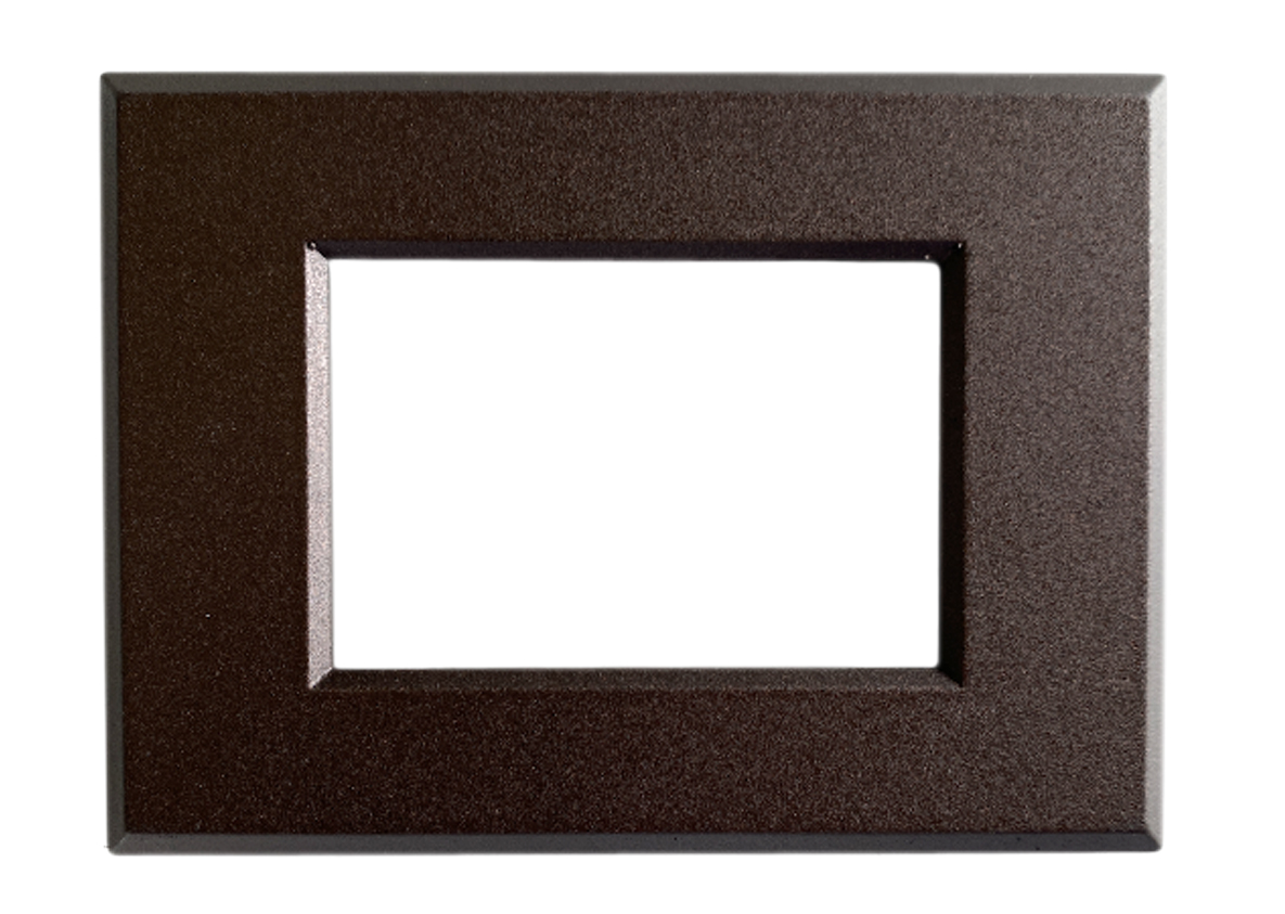 Placca per Serie Plana in Metallo Marrone Opaco