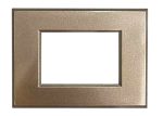 Placca per Serie Plana in Metallo Champagne Metallizzato