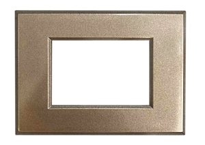 Placca per Serie Plana in Metallo Champagne Metallizzato