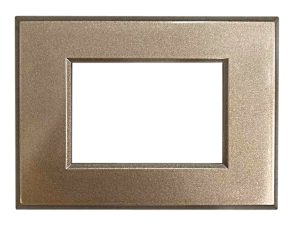 Placca per Serie Plana in Metallo Champagne Metallizzato
