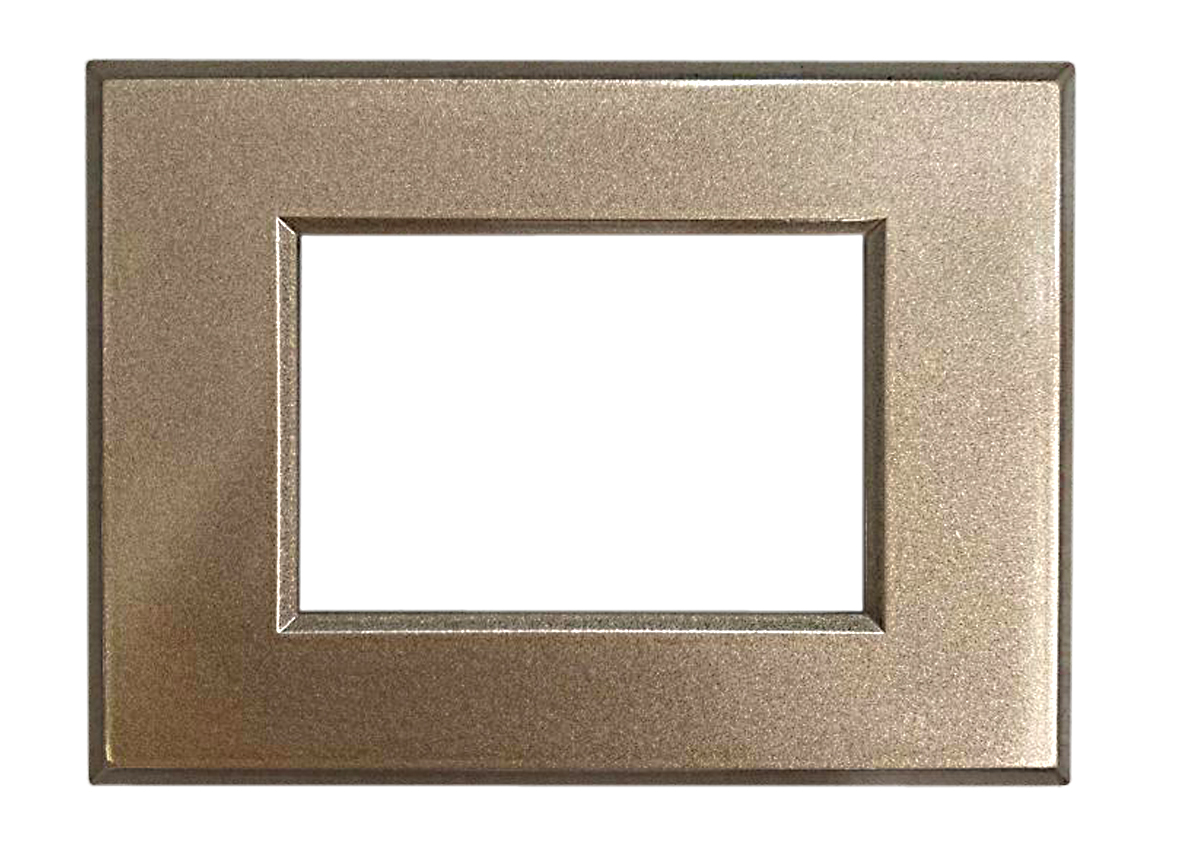 Placca per Serie Plana in Metallo Champagne Metallizzato